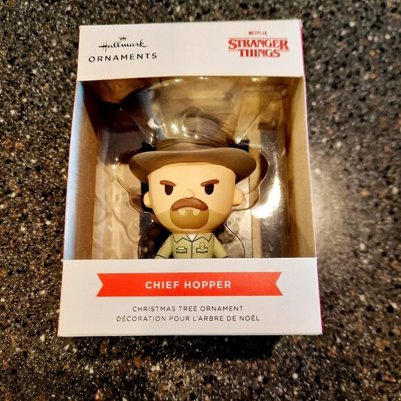 Set of 2 Hallmark 2023 Stranger Things Ornaments, Eleven and Chief Hopper - Picture 5 of 7
